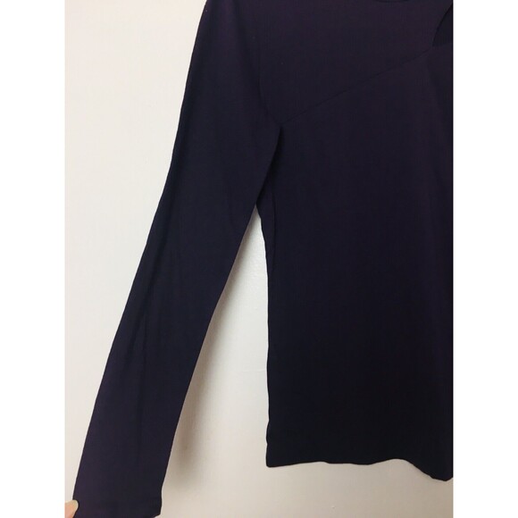 INC Tee Shirt Top Blackberry Cutout Long Sleeve Casual  XS - Picture 10 of 10